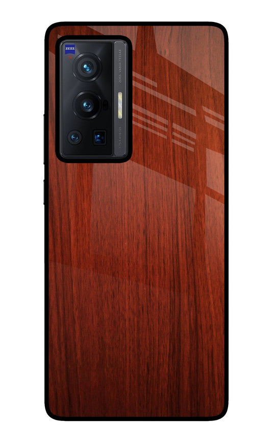 Wooden Plain Pattern Vivo X70 Pro Glass Case