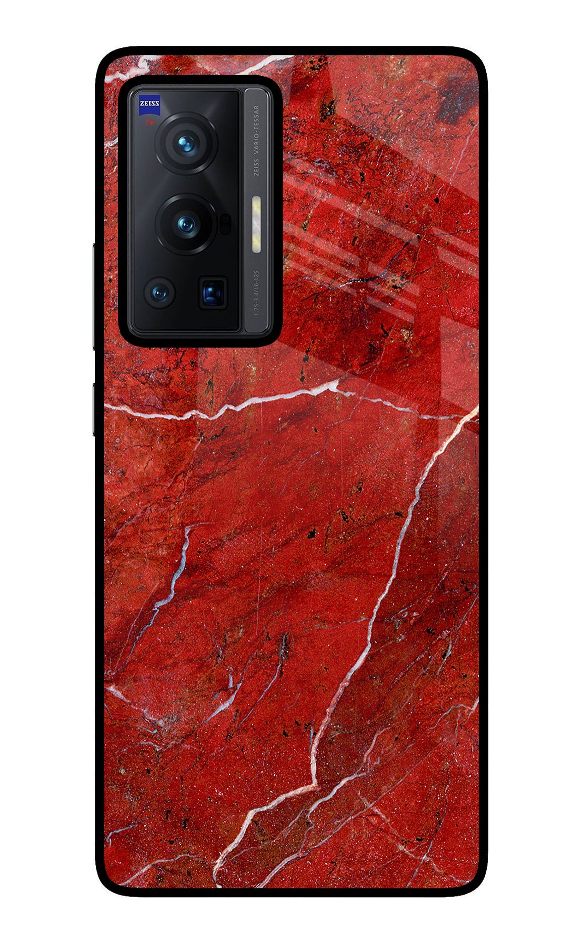 Red Marble Design Vivo X70 Pro Glass Case