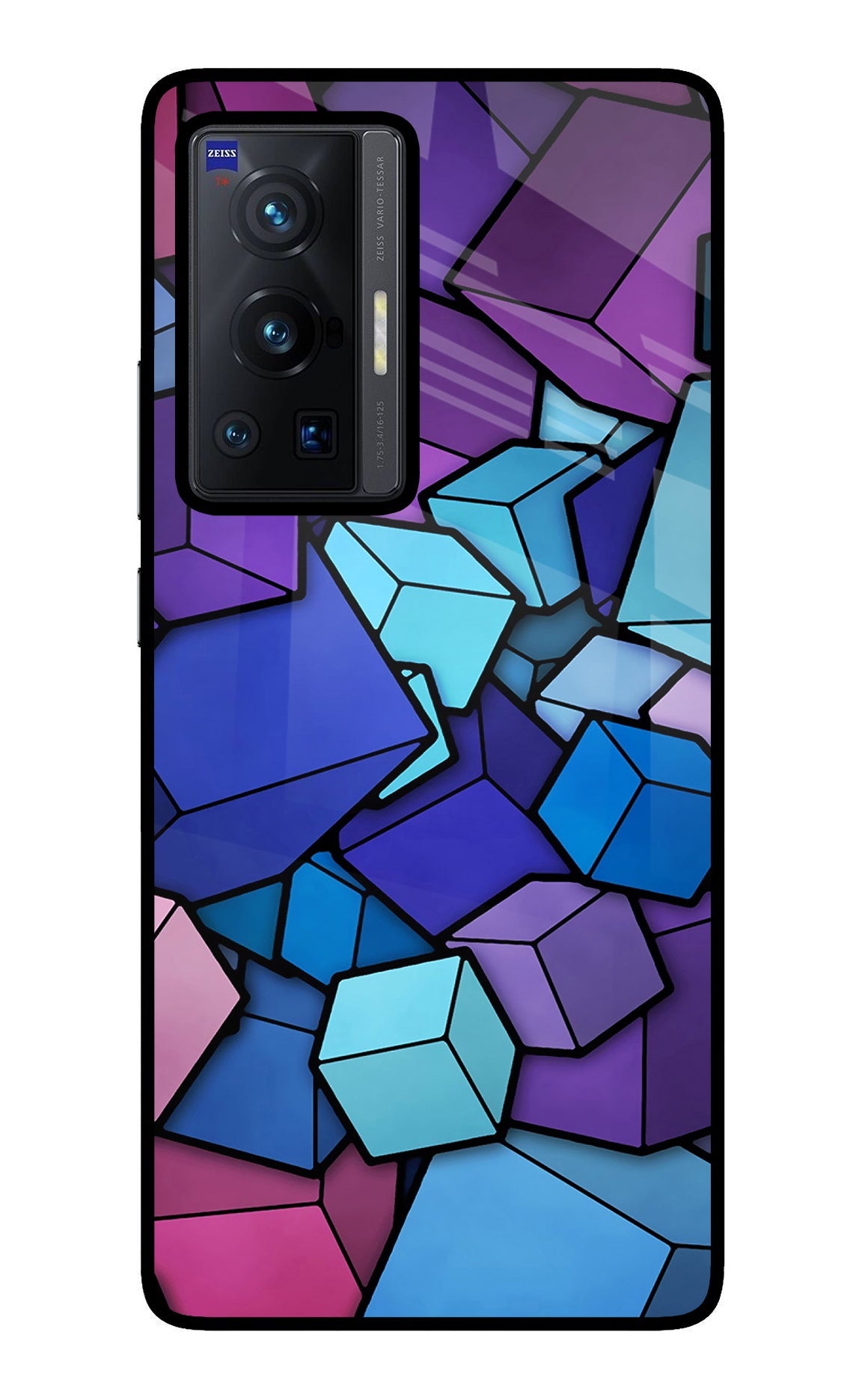 Cubic Abstract Vivo X70 Pro Glass Case