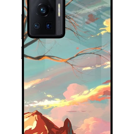Scenery Vivo X70 Pro Glass Case Back Cover by Casekaro