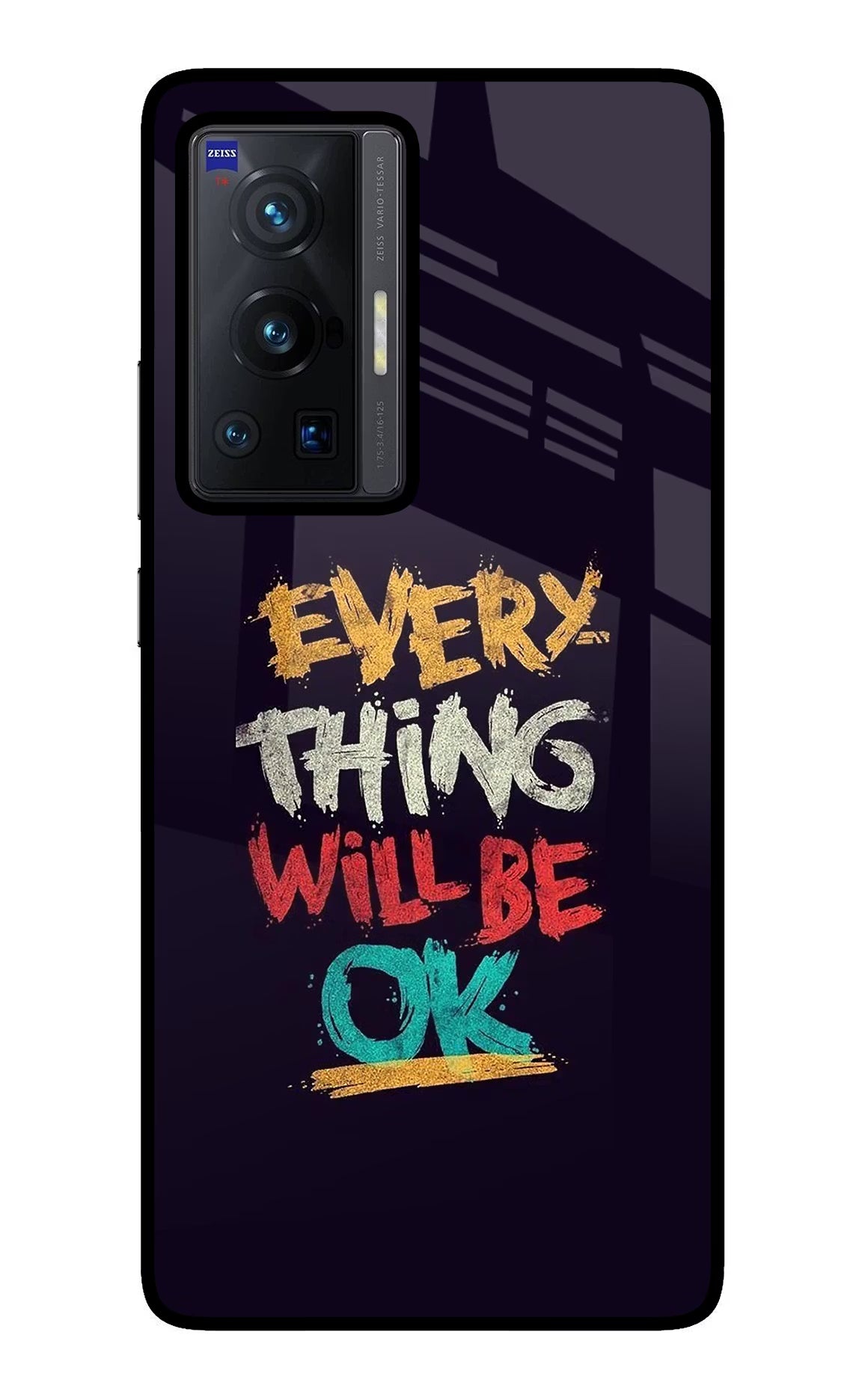 Everything Will Be Ok Vivo X70 Pro Glass Case Back Cover by Casekaro