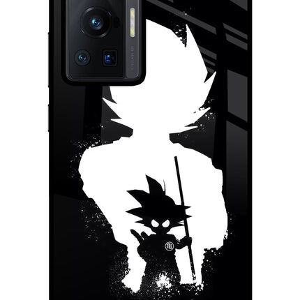 Goku Shadow Vivo X70 Pro Glass Case Back Cover by Casekaro