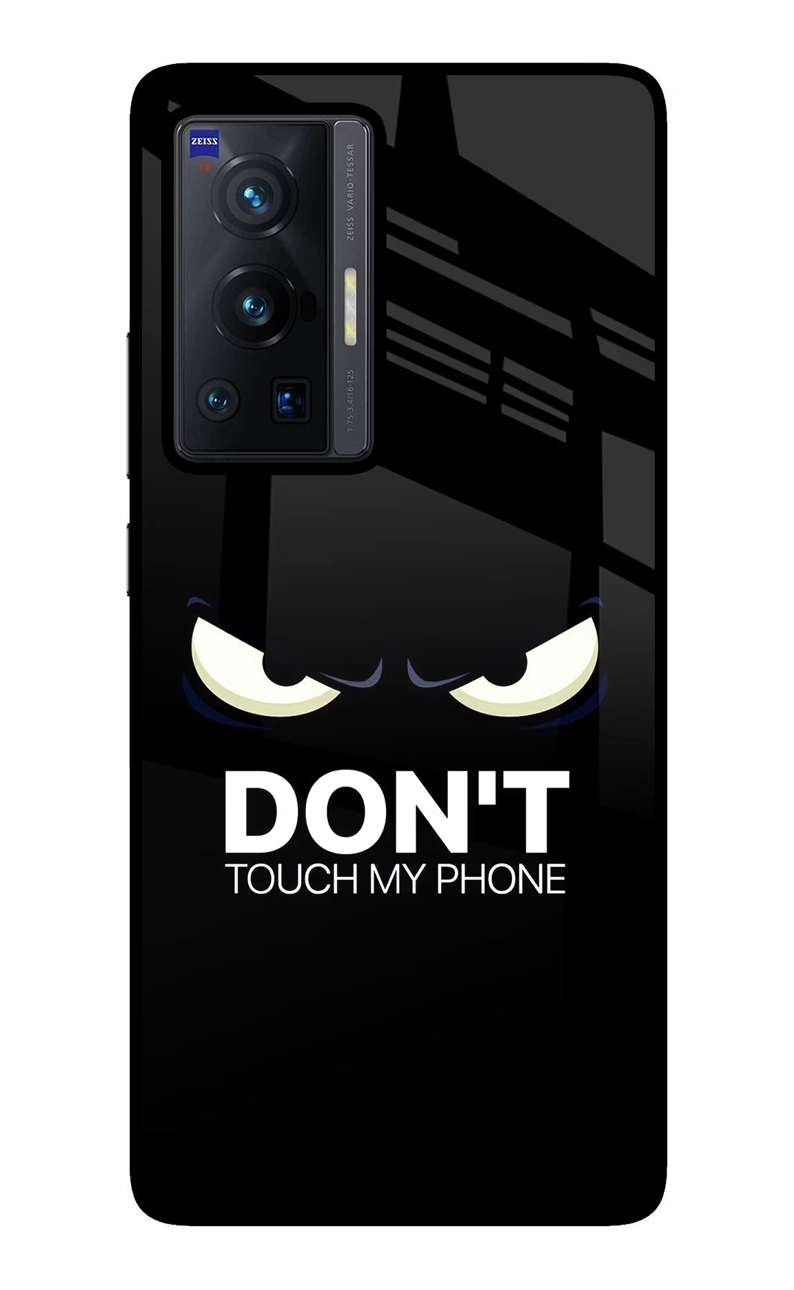Don'T Touch My Phone Vivo X70 Pro Glass Case Back Cover by Casekaro