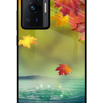 Flowers Vivo X70 Pro Glass Case Back Cover by Casekaro