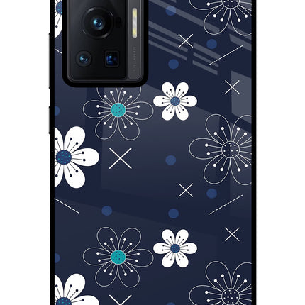 Flowers Vivo X70 Pro Glass Case Back Cover by Casekaro