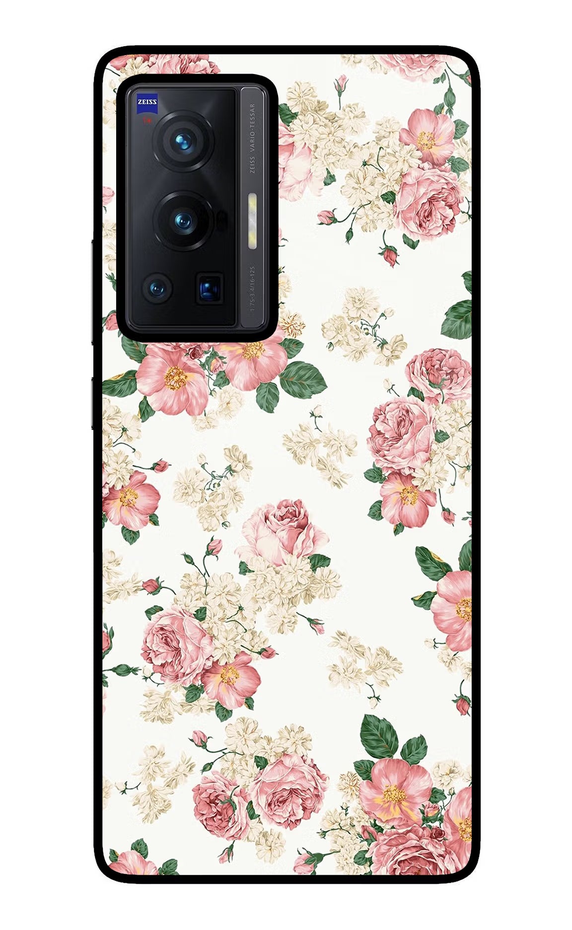 Flowers Vivo X70 Pro Glass Case Back Cover by Casekaro