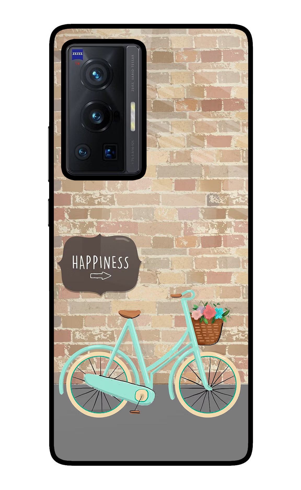 Happiness Artwork Vivo X70 Pro Glass Case Back Cover by Casekaro