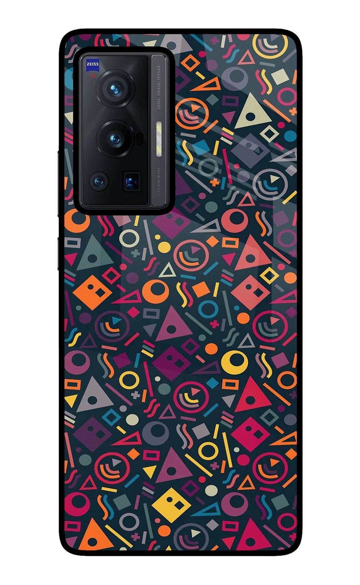 Geometric Abstract Vivo X70 Pro Glass Case Back Cover by Casekaro