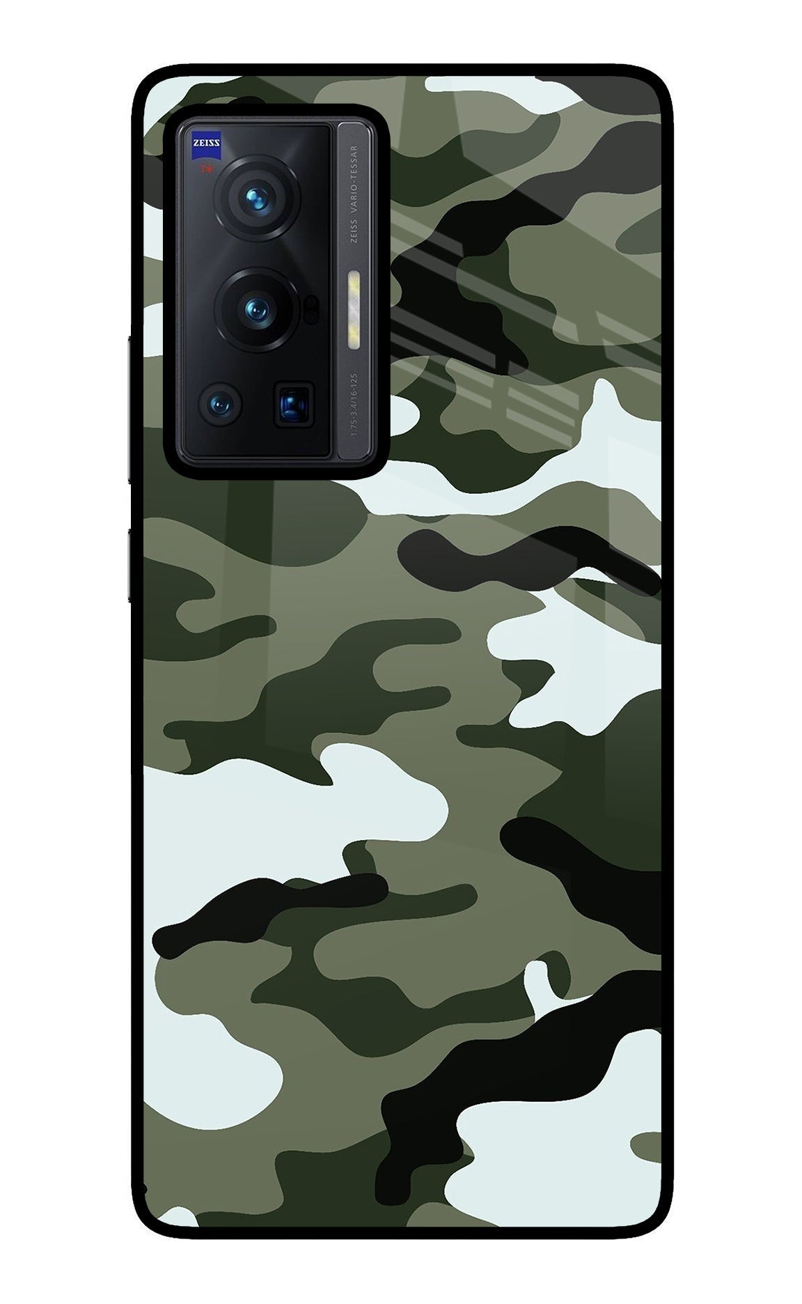 Camouflage Vivo X70 Pro Glass Case