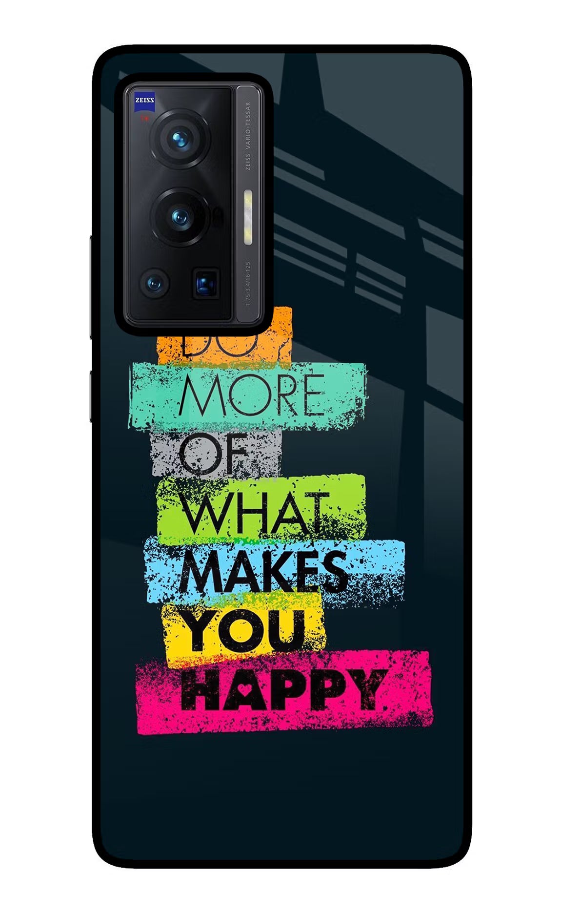 Do More Of What Makes You Happy Vivo X70 Pro Glass Case Back Cover by Casekaro