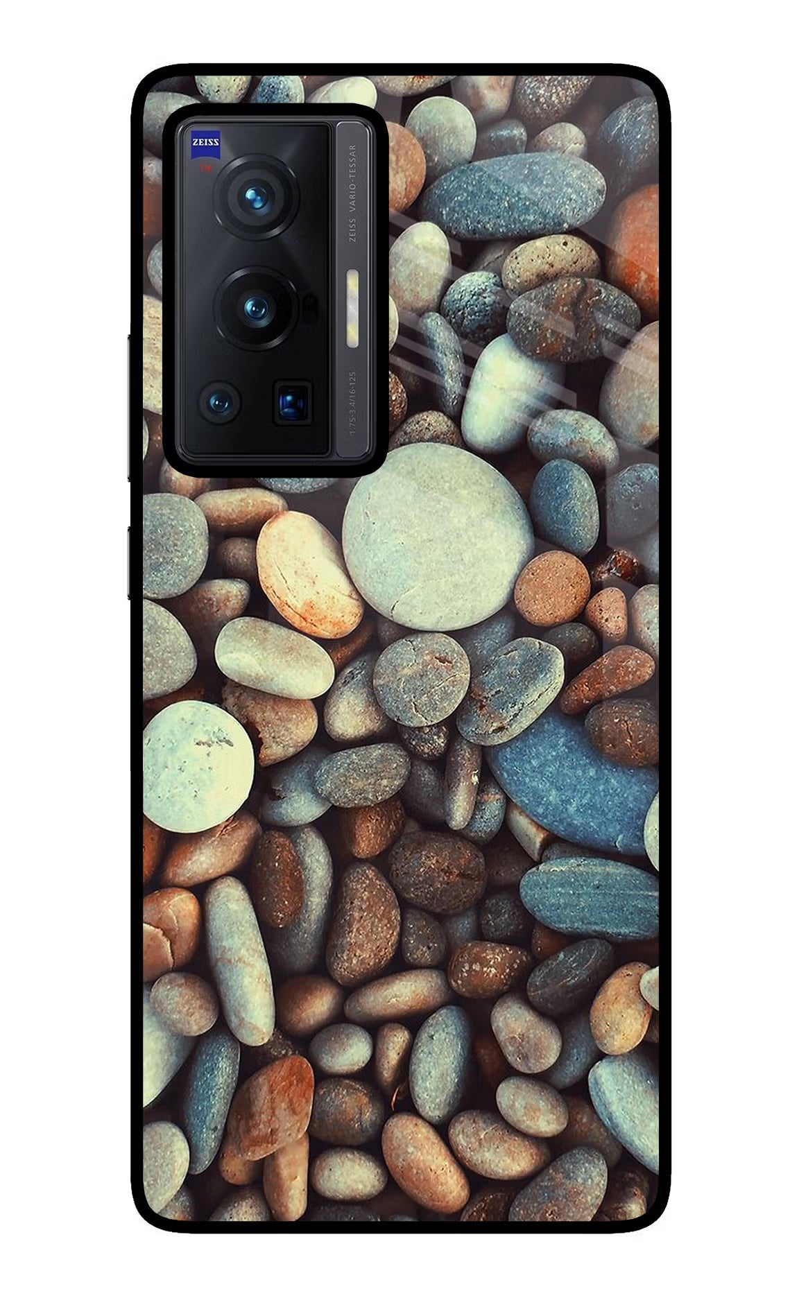 Pebble Vivo X70 Pro Glass Case Back Cover by Casekaro