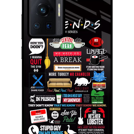 FRIENDS Vivo X70 Pro Glass Case Back Cover by Casekaro