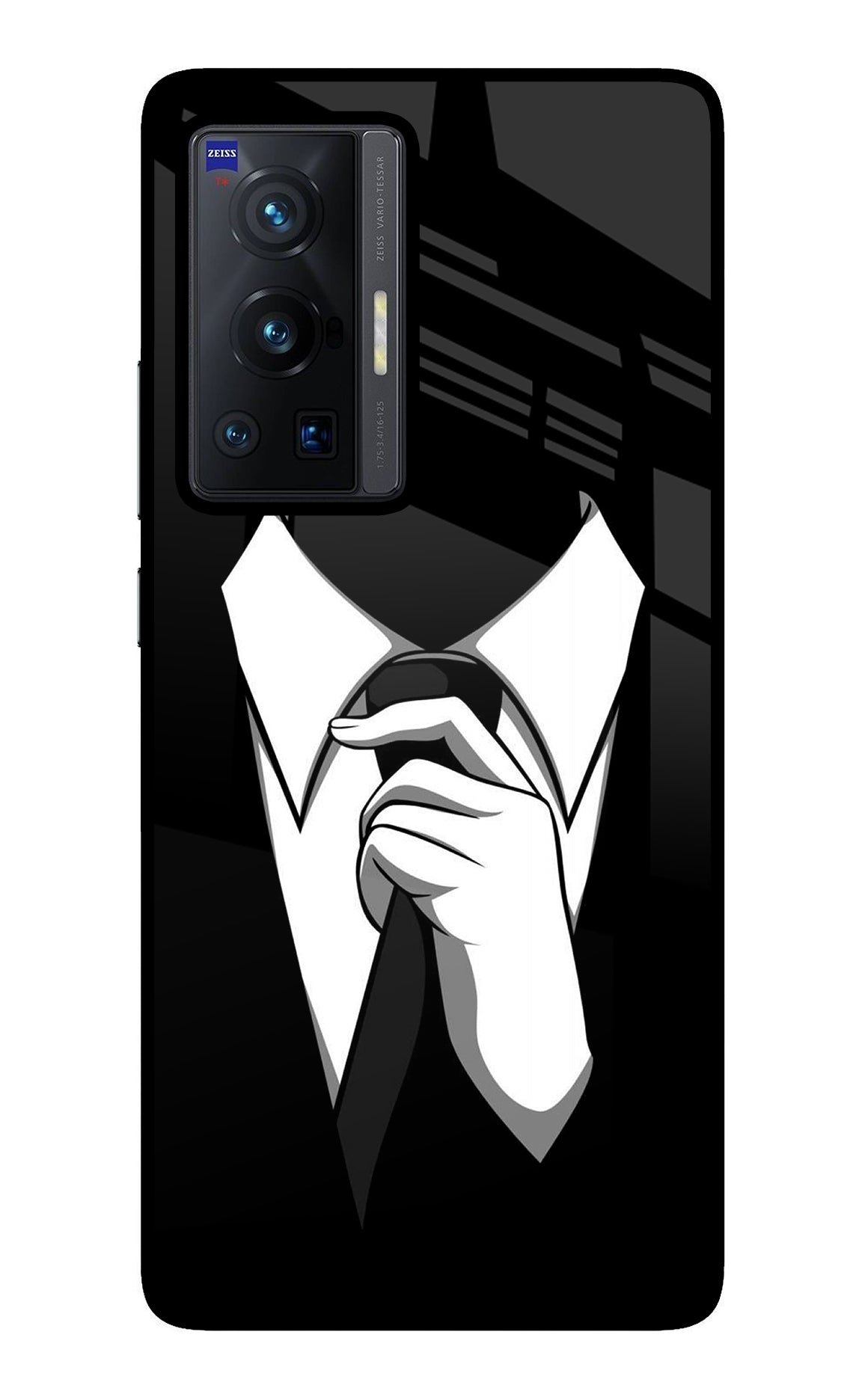 Black Tie Vivo X70 Pro Glass Case