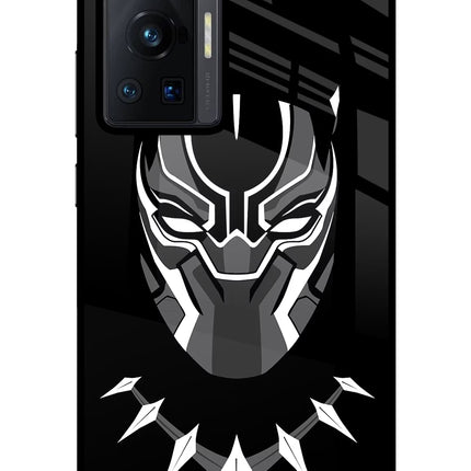 Black Panther Vivo X70 Pro Glass Case Back Cover by Casekaro
