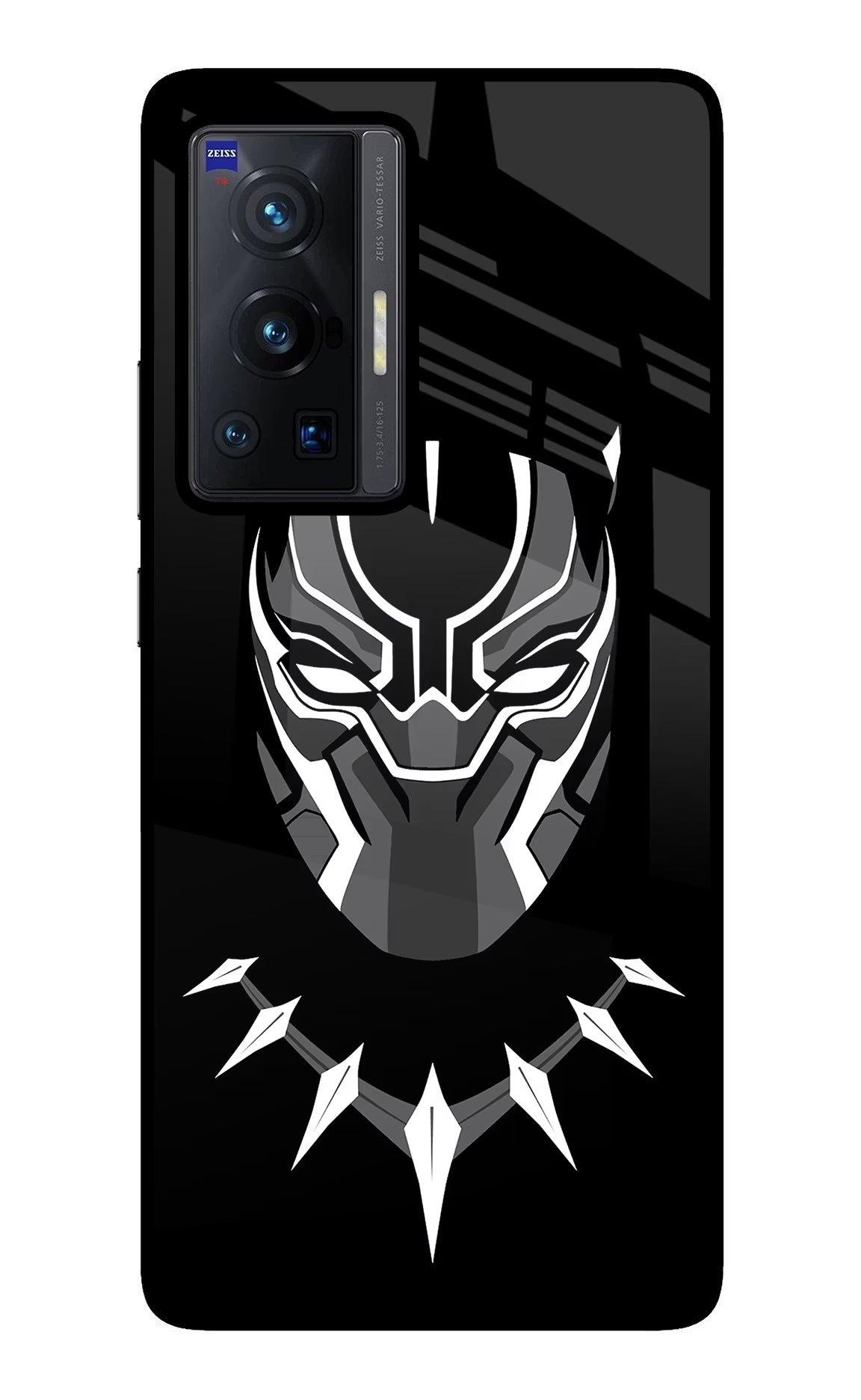 Black Panther Vivo X70 Pro Glass Case Back Cover by Casekaro