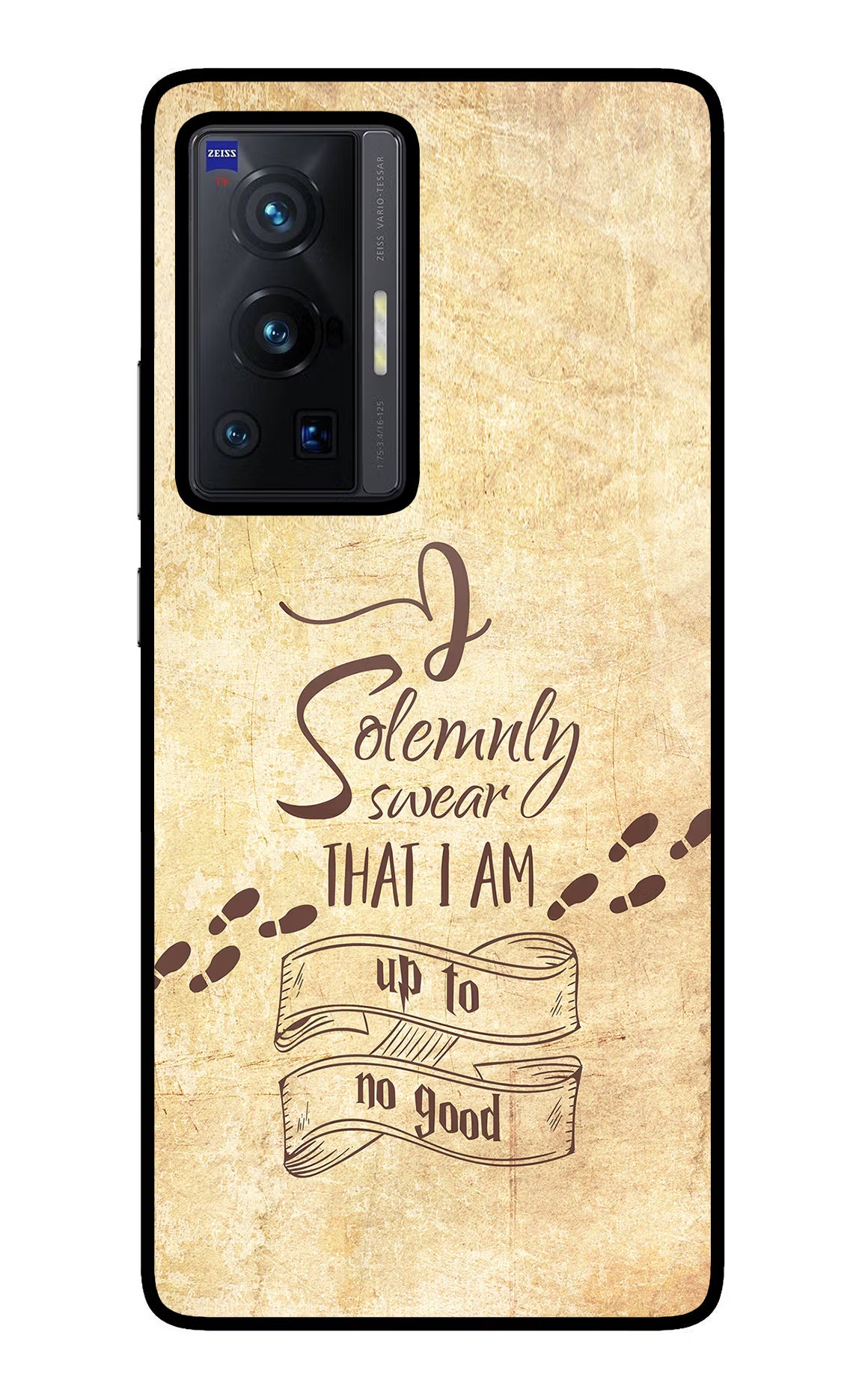 I Solemnly swear that i up to no good Vivo X70 Pro Glass Case Back Cover by Casekaro