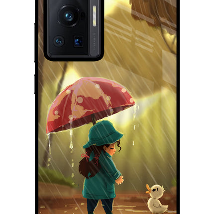 Rainy Day Vivo X70 Pro Glass Case Back Cover by Casekaro