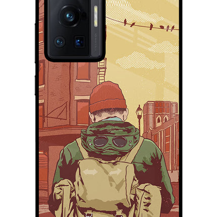 Adventurous Vivo X70 Pro Glass Case Back Cover by Casekaro
