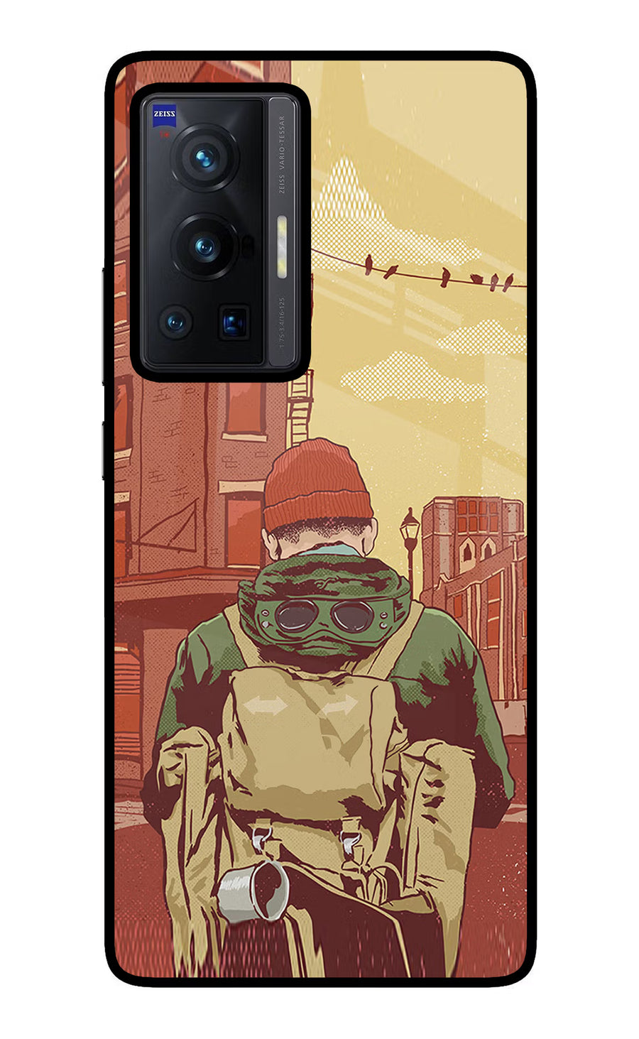 Adventurous Vivo X70 Pro Back Cover, Glass case