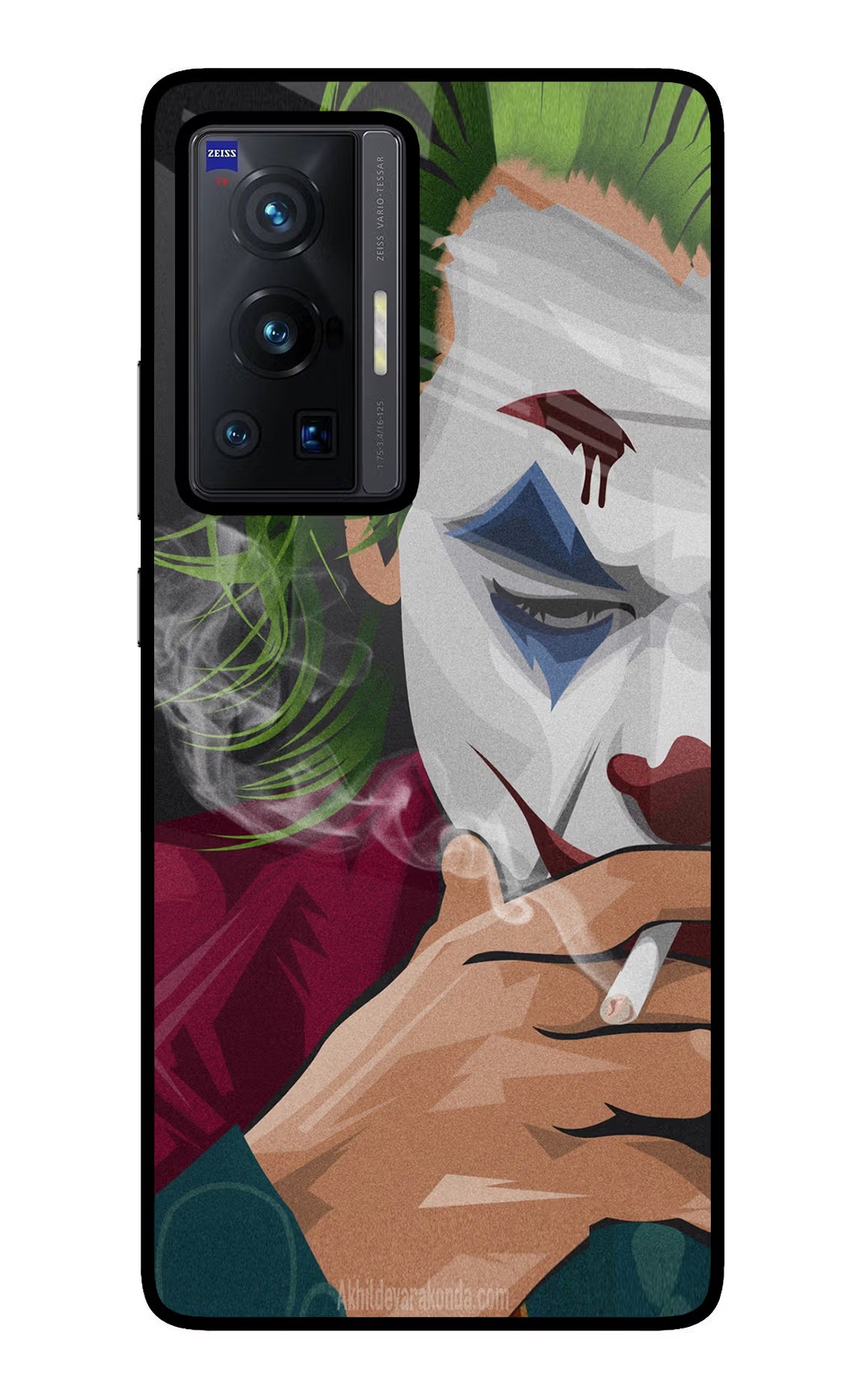 Joker Smoking Vivo X70 Pro Glass Case Back Cover by Casekaro