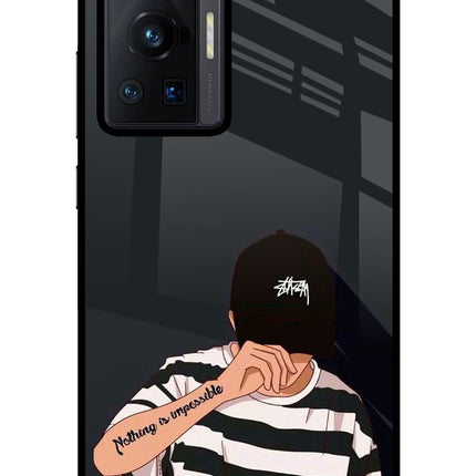 Aesthetic Boy Vivo X70 Pro Glass Case Back Cover by Casekaro