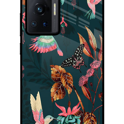 Birds Vivo X70 Pro Glass Case Back Cover by Casekaro