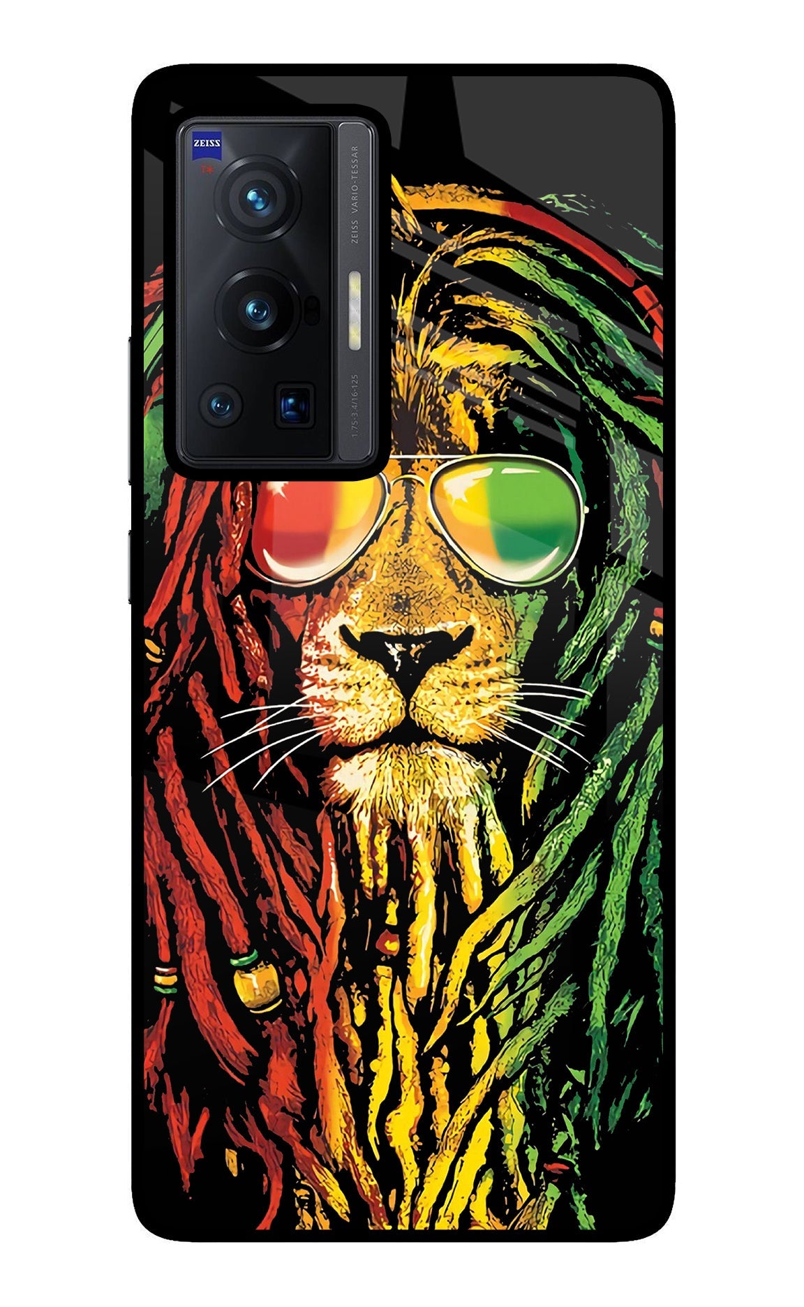 Rasta Lion Vivo X70 Pro Glass Case