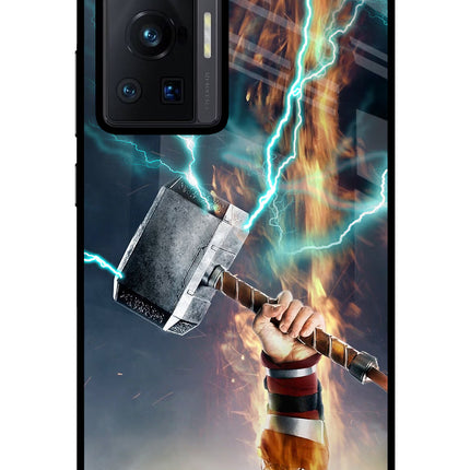 Thor Hammer Mjolnir Vivo X70 Pro Glass Case Back Cover by Casekaro
