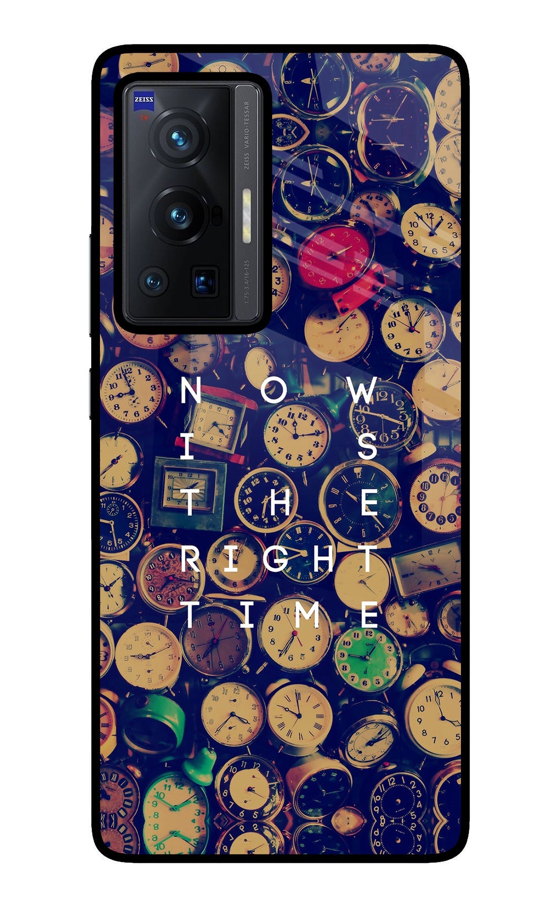Now is the Right Time Quote Vivo X70 Pro Glass Case