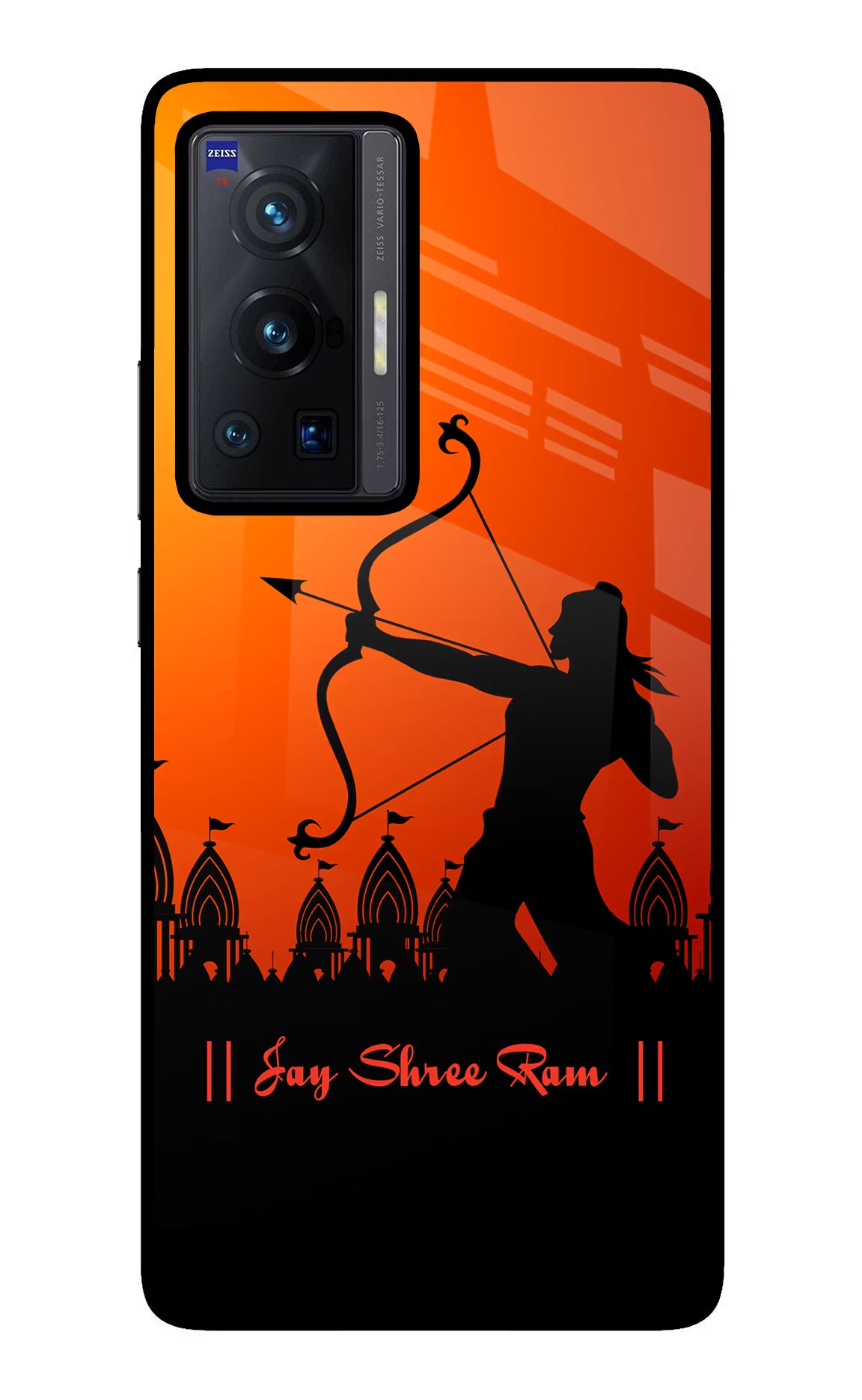 Lord Ram - 4 Vivo X70 Pro Glass Case Back Cover by Casekaro
