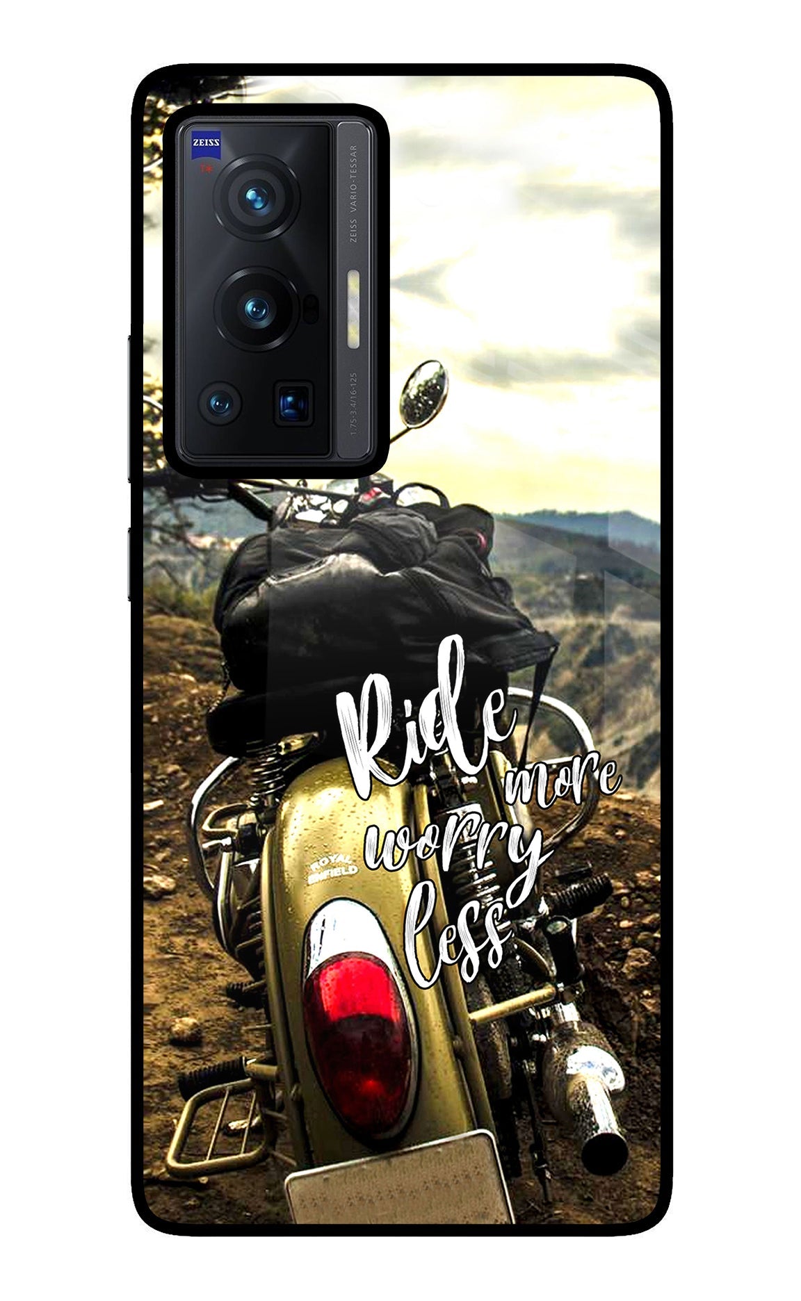 Ride More Worry Less Vivo X70 Pro Glass Case