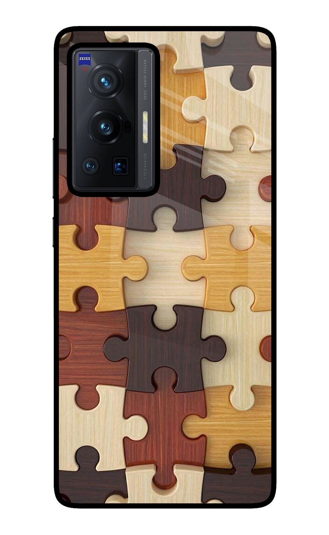 Wooden Puzzle Vivo X70 Pro Glass Case