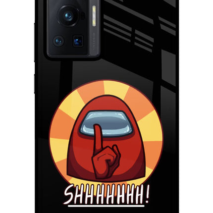 Among Us Shhh! Vivo X70 Pro Glass Case Back Cover by Casekaro