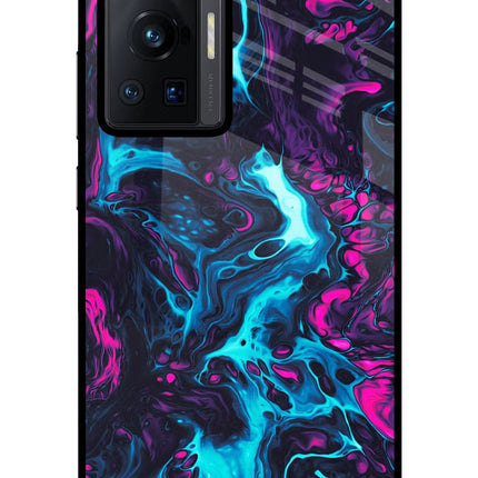 Abstract Vivo X70 Pro Glass Case Back Cover by Casekaro