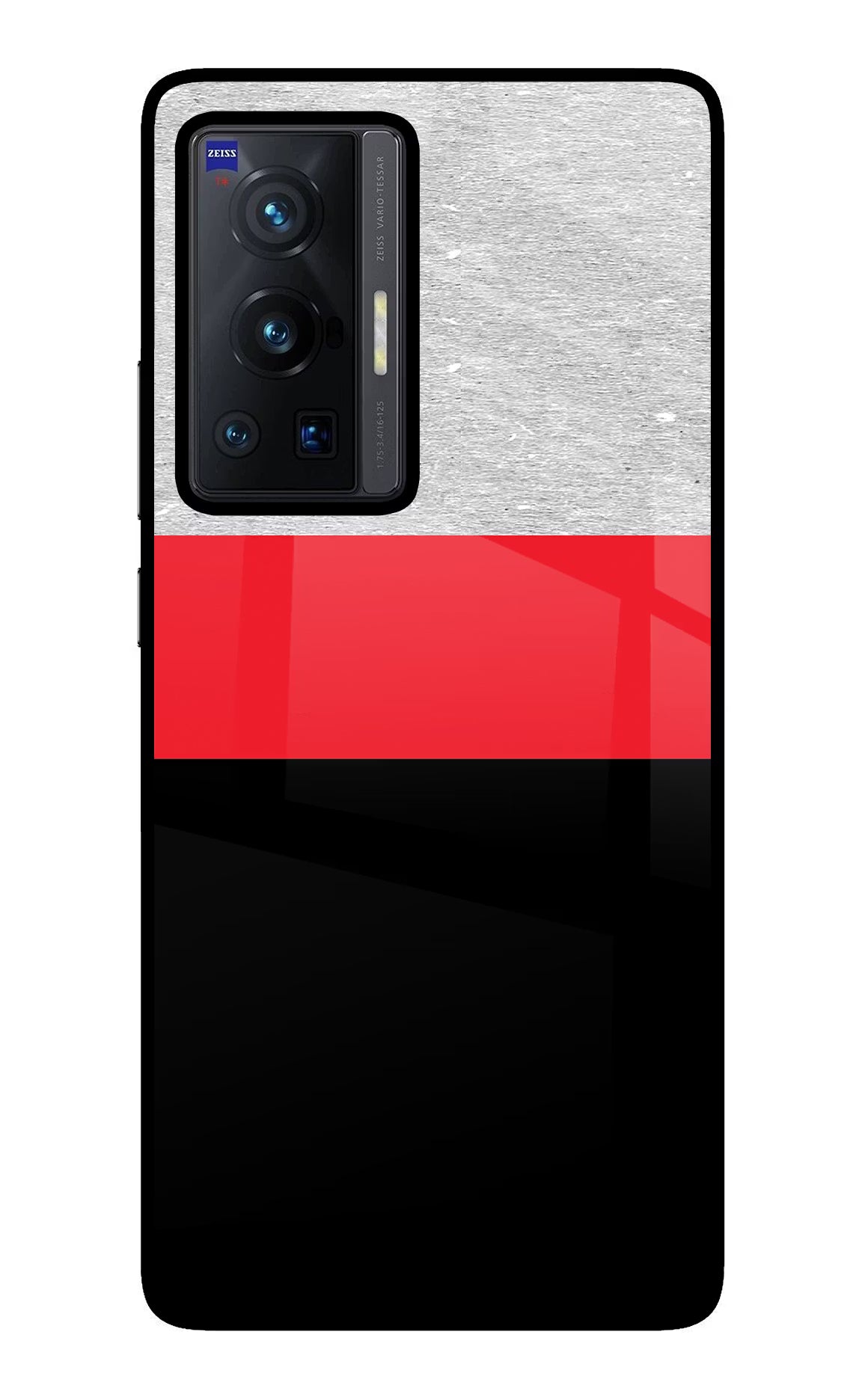 Tri Color Pattern Vivo X70 Pro Glass Case