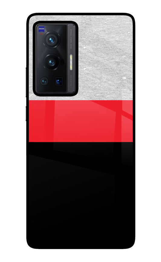Tri Color Pattern Vivo X70 Pro Glass Case