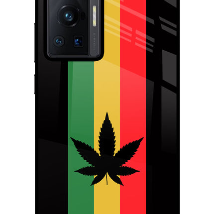 Weed Flag Vivo X70 Pro Glass Case Back Cover by Casekaro