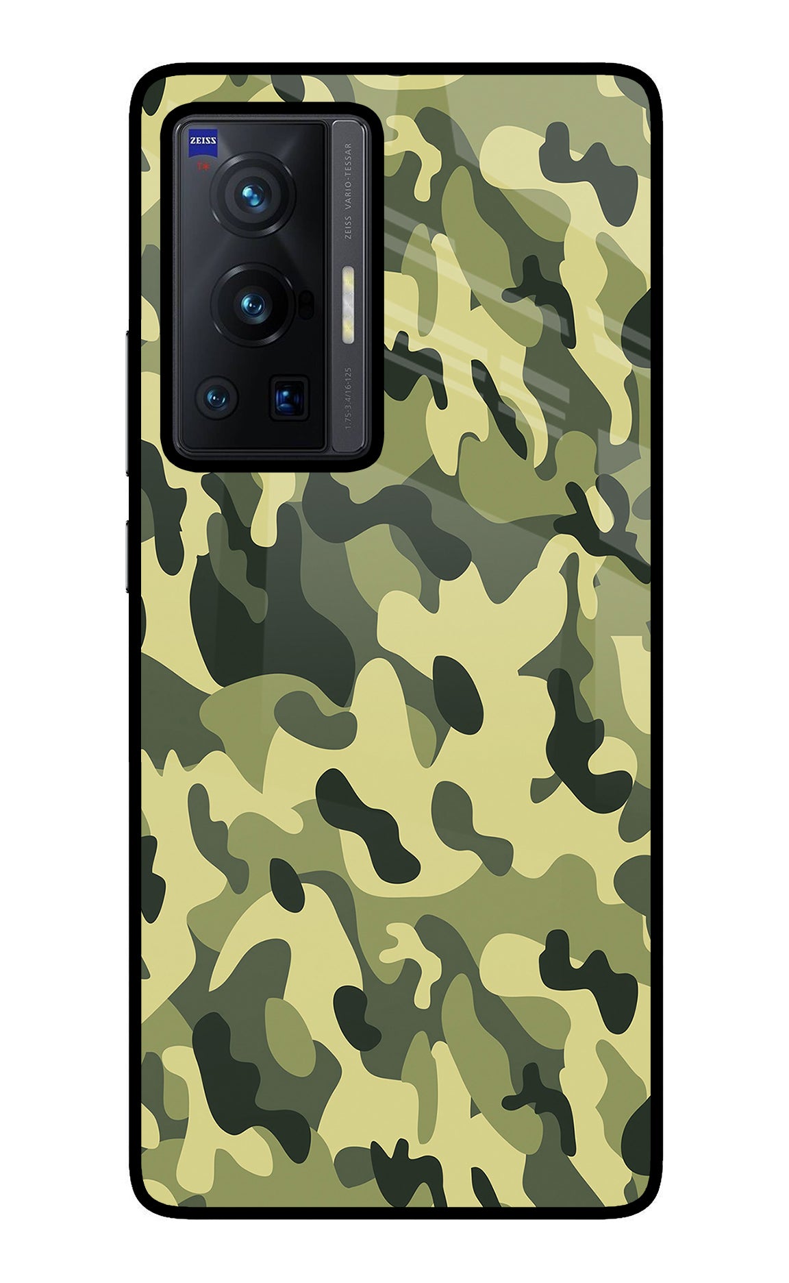 Camouflage Vivo X70 Pro Glass Case