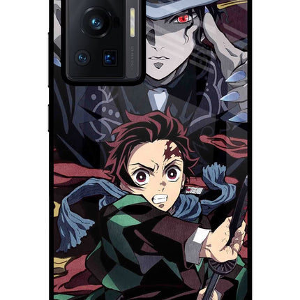 Demon Slayer Vivo X70 Pro Glass Case Back Cover by Casekaro