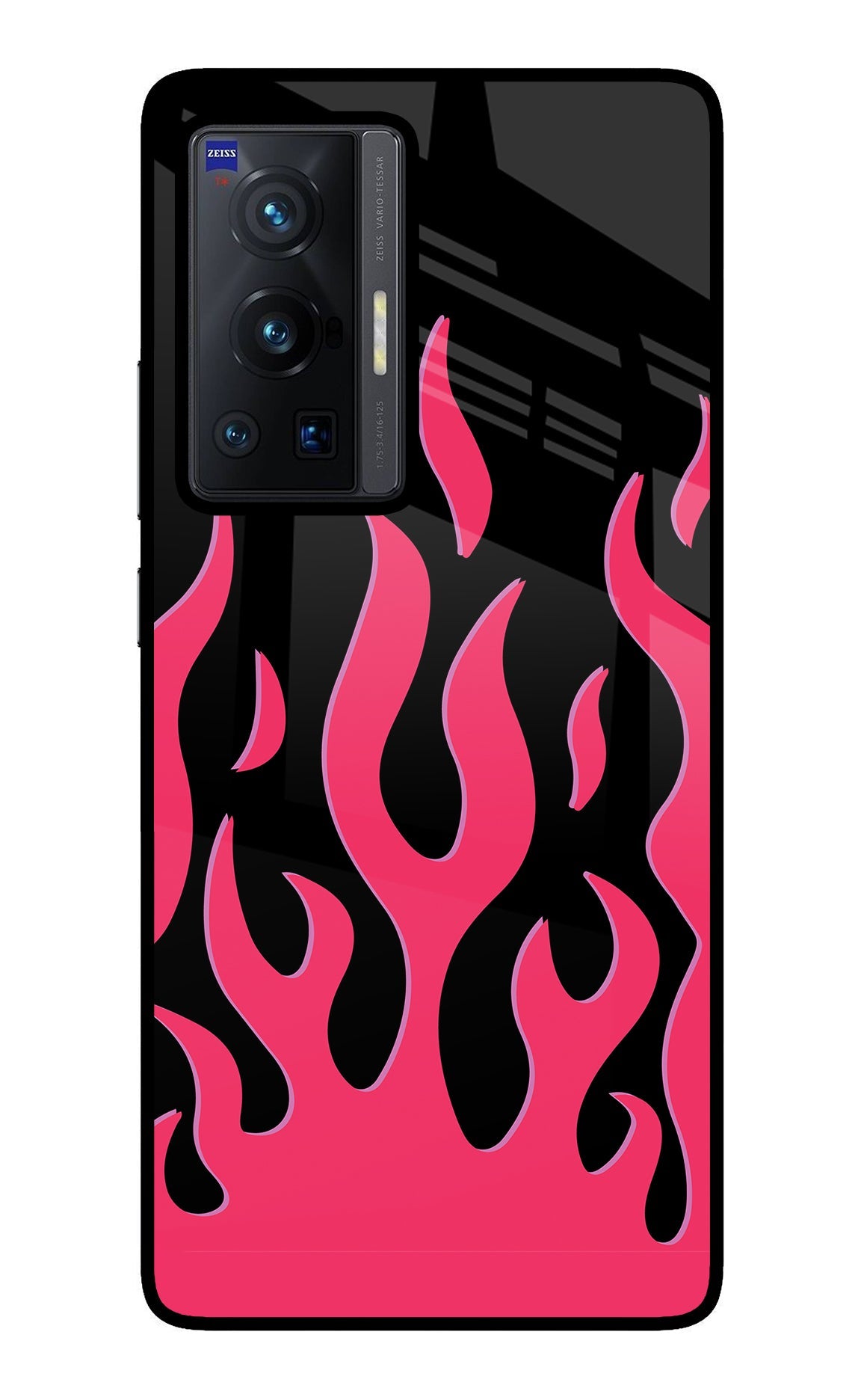 Fire Flames Vivo X70 Pro Glass Case