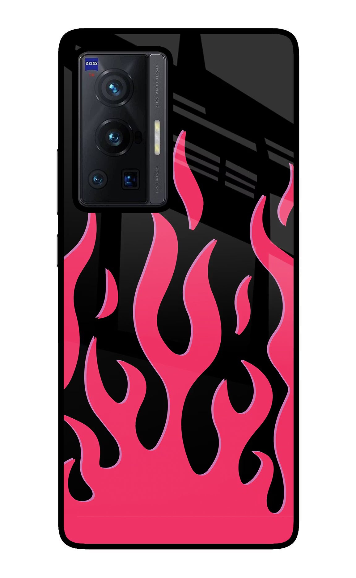 Fire Flames Vivo X70 Pro Glass Case Back Cover by Casekaro