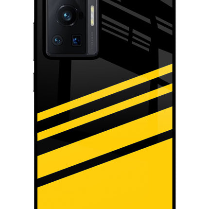 Yellow Shades Vivo X70 Pro Glass Case Back Cover by Casekaro