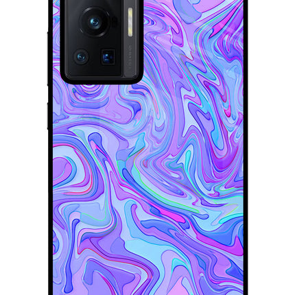 Glitter Vivo X70 Pro Glass Case Back Cover by Casekaro