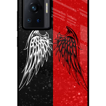 Wings Vivo X70 Pro Glass Case Back Cover by Casekaro