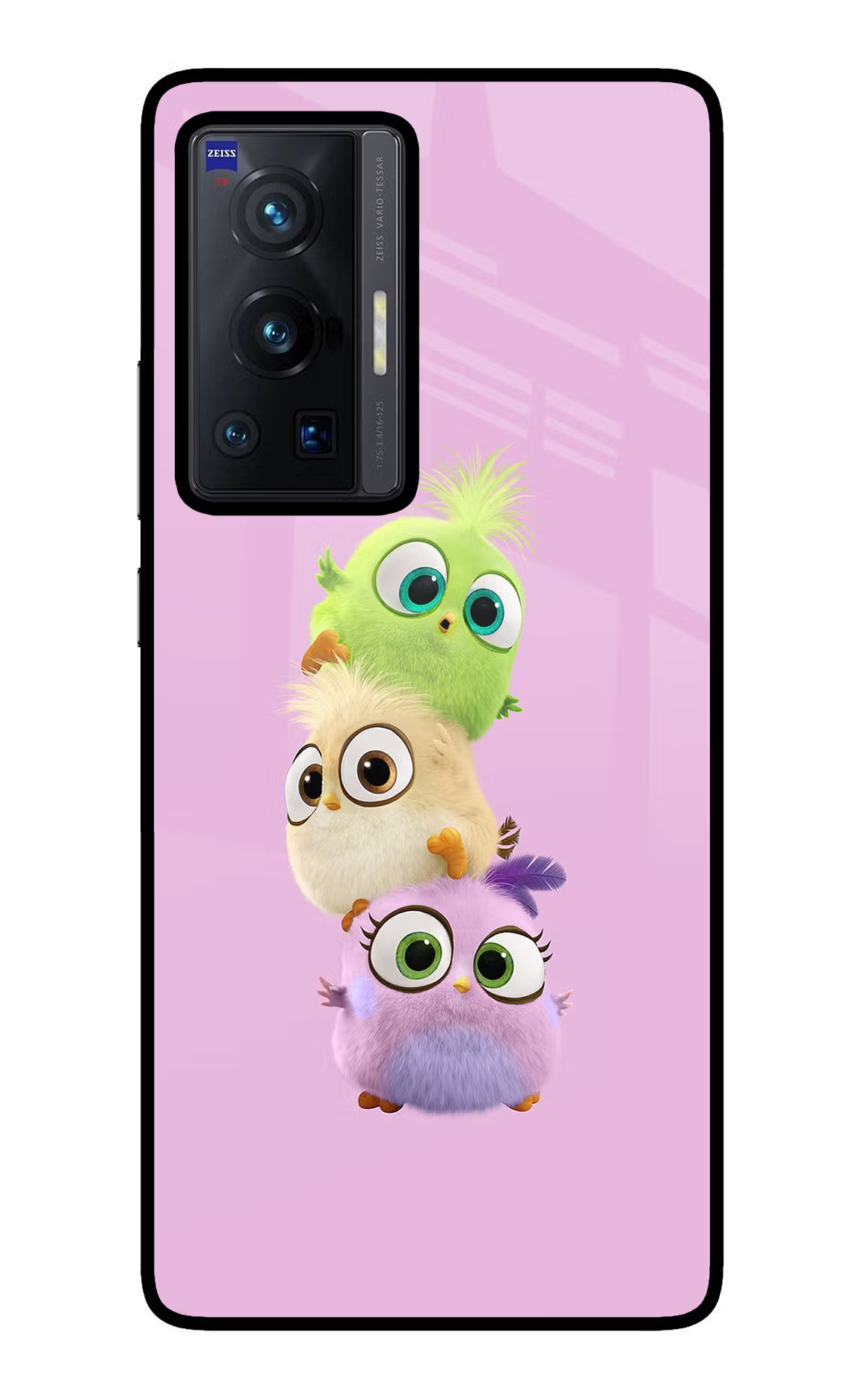 Cute Little Birds Vivo X70 Pro Glass Case Back Cover by Casekaro