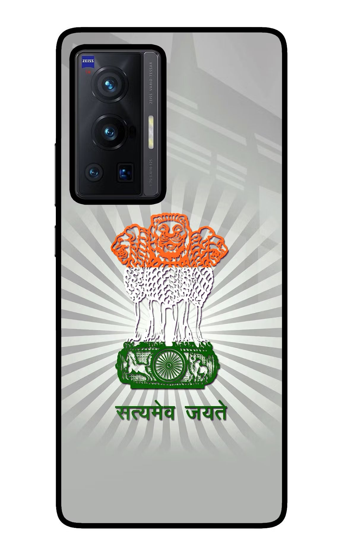 Satyamev Jayate Art Vivo X70 Pro Glass Case Back Cover by Casekaro
