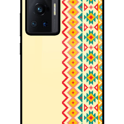 Ethnic Seamless Vivo X70 Pro Glass Case Back Cover by Casekaro