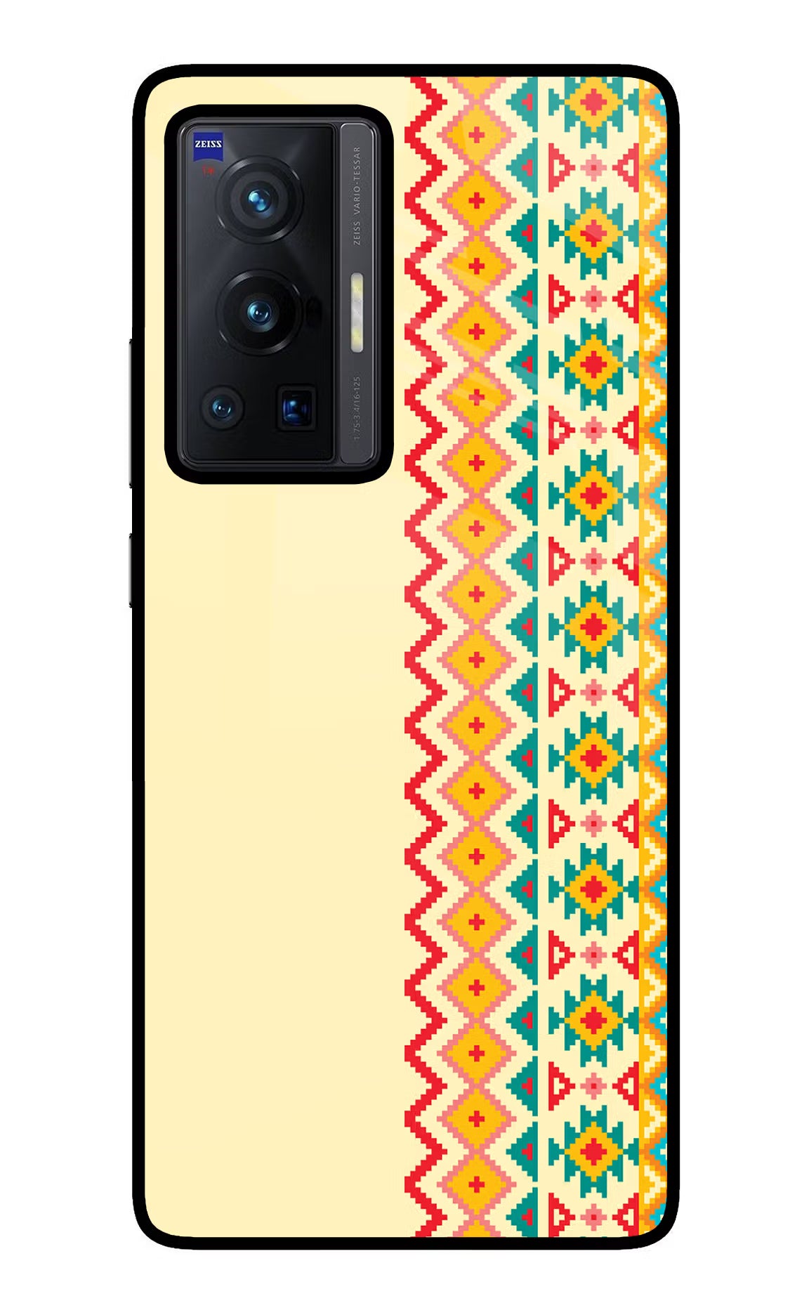 Ethnic Seamless Vivo X70 Pro Glass Case Back Cover by Casekaro
