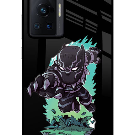 Black Panther Vivo X70 Pro Glass Case Back Cover by Casekaro