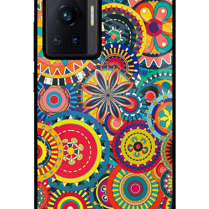 Gol Gol Art Vivo X70 Pro Glass Case Back Cover by Casekaro
